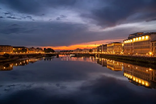 Arno River Reflection